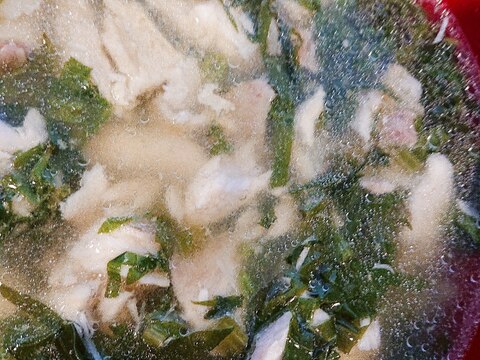 真鯛とほうれん草の甘いスープ